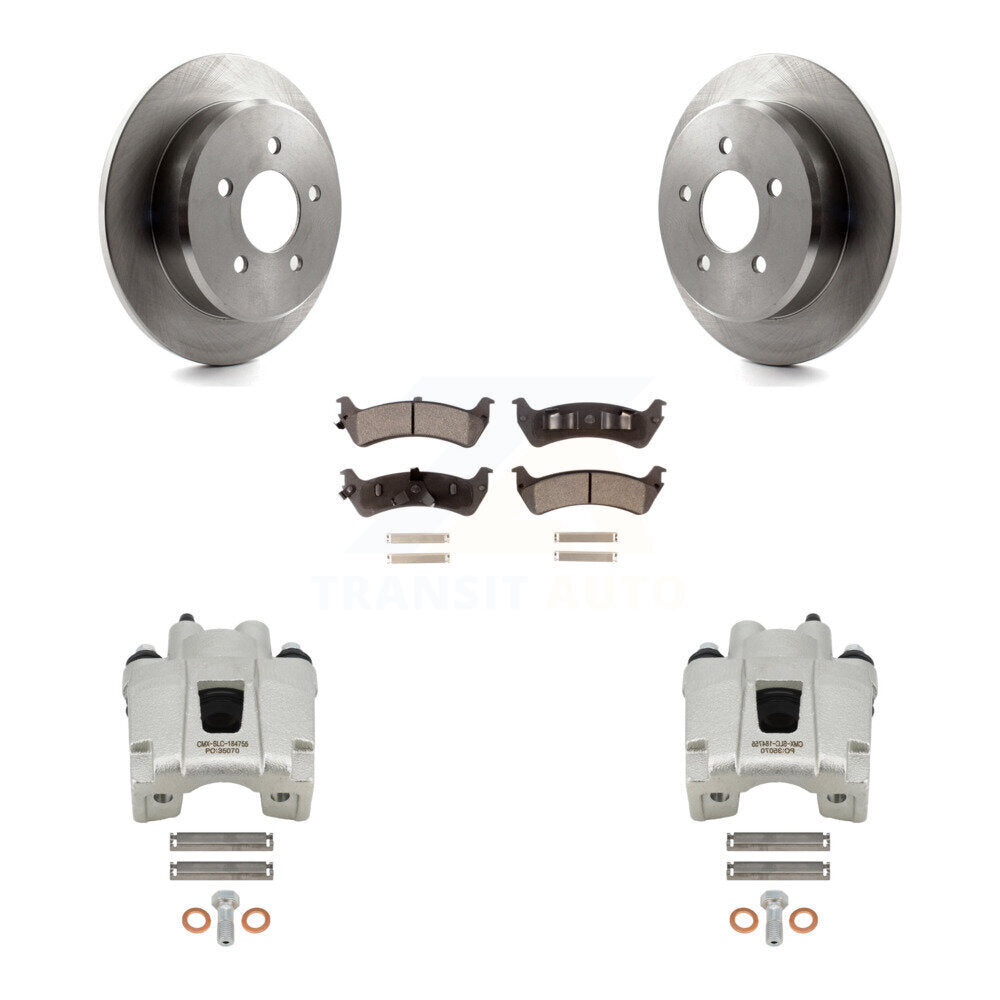 Rear Brake Rotor & Ceramic Pad Kit With Calipers For Mercury Mountaineer From 01 02