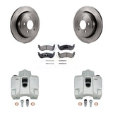 Rear Brake Rotor & Ceramic Pad Kit With Calipers For Ford Crown Victoria Mercury Grand