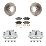 Rear Disc Brake Rotors & Ceramic Pad Kit With Calipers For Mercedes-Benz Sprinter 3500