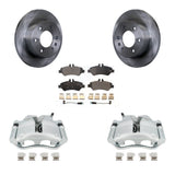 Rear Brake Rotors & Ceramic Pad Kit With Calipers For Sprinter 3500 Dodge Freightliner