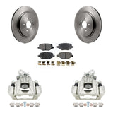 Rear Brake Rotors Ceramic Pad Kit With Calipers For 15 Ford Explorer Limited/Sport/XLT