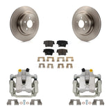 Rear Disc Brake Caliper Rotors And Ceramic Pad Kit For Dodge Charger With Police Package KC8-100272T