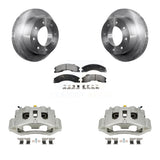 Rear Brake Caliper Rotor Ceramic Pad Kit For GMC Chevrolet Sierra 2500 HD Silverado 3500 KC8-100290T