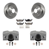 Rear Disc Brake Rotor And Ceramic Pad Kit With Calipers For Ford F-150 Lincoln Mark LT