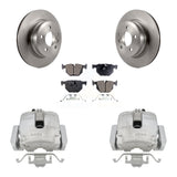 Rear Disc Brake Rotors And Ceramic Pads Kit With Calipers For BMW X5 X6