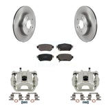 Rear Disc Brake Caliper Rotors And Ceramic Pads Kit For Nissan Rogue