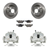 Rear Disc Brake Rotors And Ceramic Pads Kit With Calipers For BMW 328i 325i 323i