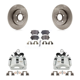 Rear Disc Brake Rotors And Ceramic Pads Kit With Calipers For Audi A4 Quattro