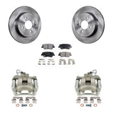 Rear Disc Brake Rotors And Ceramic Pads Kit With Calipers For 2012-2017 Kia Rio