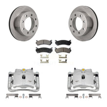 Charger l'image dans la galerie, Rear Brake Rotors Ceramic Pad Kit With Calipers For Chevrolet Silverado 2500 HD GMC XL