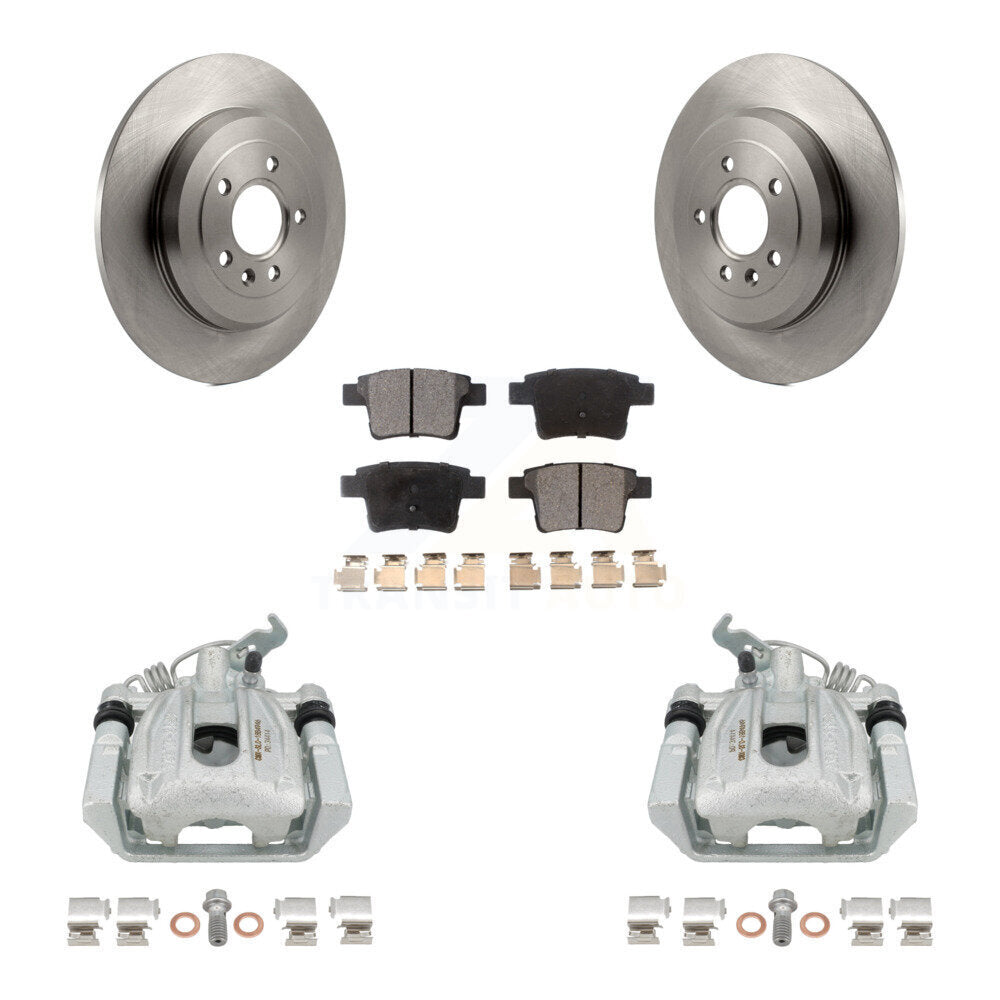 Rear Brake Rotors Ceramic Pad Kit With Calipers For Ford Five Hundred Freestyle Taurus
