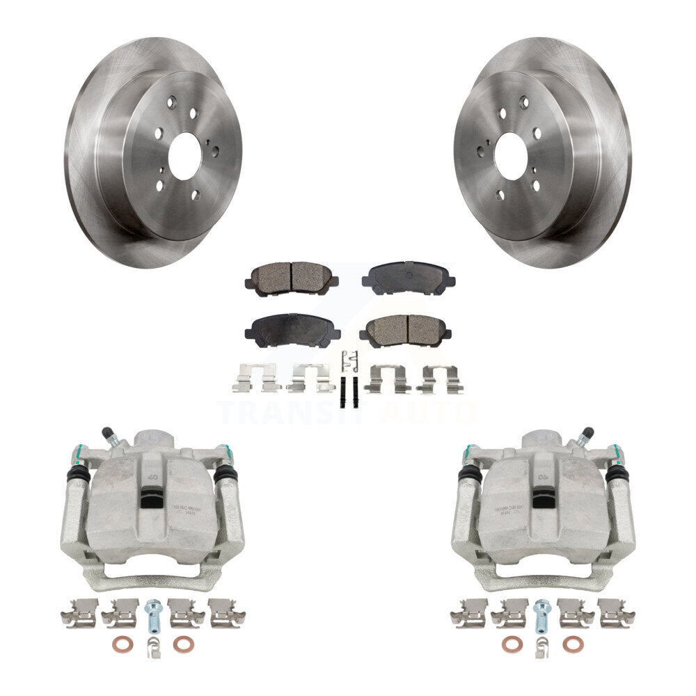 Rear Disc Brake Caliper Rotors And Ceramic Pads Kit For Toyota Highlander