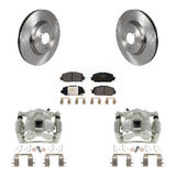 Front Disc Brake Rotors And Ceramic Pads Kit With Calipers For Honda CR-V