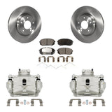 Front Brake Caliper Rotor & Ceramic Pad Kit For Hyundai Sonata 2.4L/2.0L with GAS engine KC8-100371T