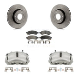 Front Brake Caliper Rotor And Ceramic Pad Kit For Chevrolet Trailblazer GMC Envoy XL EXT KC8-100409T