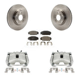 Front Disc Brake Rotors & Ceramic Pad Kit With Calipers For 2007-2010 Acura CSX Type-S