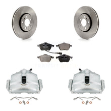 Charger l'image dans la galerie, Front Disc Brake Caliper Rotors &amp; Ceramic Pad Kit For 2006 Volkswagen Jetta 2.0L