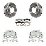 Front Brake Caliper Rotor Ceramic Pad Kit For Chevrolet Silverado 2500 HD GMC H2