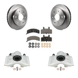 Front Brake Rotor Ceramic Pad Kit With Calipers For Chevrolet K1500 GMC Tahoe Suburban