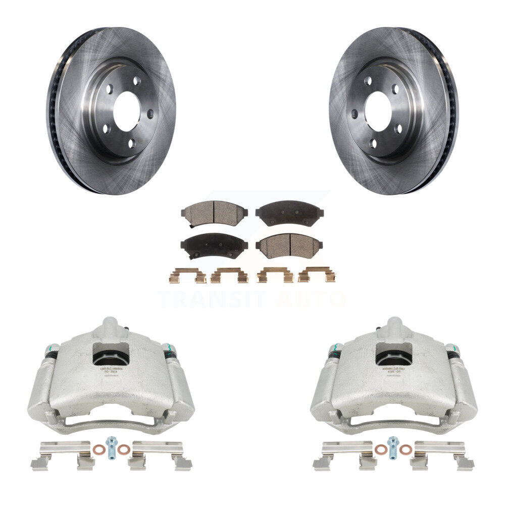 Front Brake Rotors Ceramic Pad Kit With Calipers For Pontiac Grand Prix Buick LaCrosse