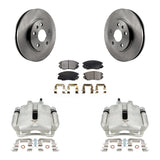 Front Brake Caliper Rotor Ceramic Pad Kit For Buick Regal With Solid Rear Rotors