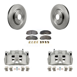 Front Disc Brake Rotors And Ceramic Pads Kit With Calipers For 2014-2020 Dodge Journey
