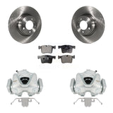 Front Disc Brake Caliper Rotors And Ceramic Pads Kit For 2012 BMW 328i 2.0L