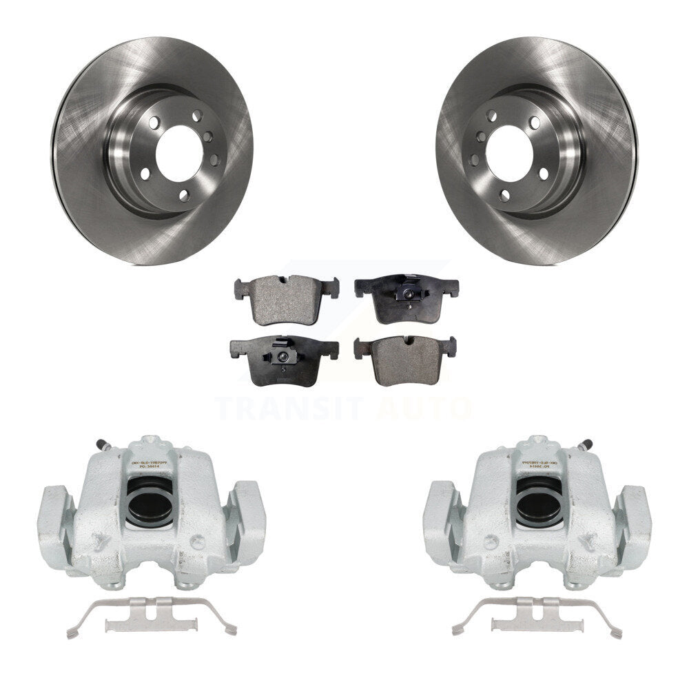 Front Disc Brake Rotors And Ceramic Pads Kit With Calipers For 2016-2018 BMW 330e