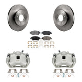 Front Disc Brake Rotors And Ceramic Pads Kit With Calipers For Honda Fit