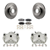 Front Disc Brake Caliper Rotors And Ceramic Pads Kit For 2014 Honda Fit LX Sport DX KC8-100541T