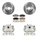 Front Disc Brake Caliper Rotors And Ceramic Pads Kit For Honda Accord