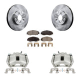 Front Disc Brake Rotors And Ceramic Pads Kit With Calipers For Honda Accord