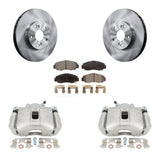 Front Disc Brake Caliper Rotors And Ceramic Pads Kit For Honda Accord