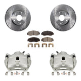 Front Disc Brake Caliper Rotors And Ceramic Pads Kit For 2007 Honda Accord 2.4L KC8-100554T