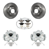 Front Disc Brake Rotors And Ceramic Pads Kit With Calipers For BMW 323i