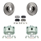 Front Disc Brake Caliper Rotors & Ceramic Pad Kit For Toyota Corolla Matrix Pontiac Vibe KC8-100570T