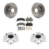 Front Disc Brake Rotors Ceramic Pad Kit With Calipers For 1994-1999 Dodge Ram 1500 4WD