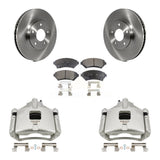 Front Brake Caliper Rotor Ceramic Pad Kit For Chevrolet Impala Buick LeSabre Monte Carlo KC8-100572T