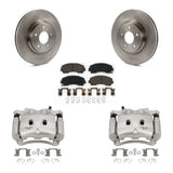 Front Disc Brake Caliper Rotors And Ceramic Pads Kit For INFINITI Q50 QX50 Q60 KC8-100603T