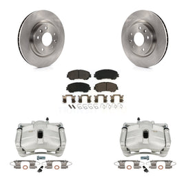 Front Disc Brake Rotors And Ceramic Pads Kit With Calipers For Nissan Rogue Sport