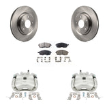 Front Disc Brake Rotors And Ceramic Pads Kit With Calipers For Nissan Sentra Juke