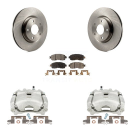 Front Disc Brake Rotors And Ceramic Pads Kit With Calipers For Nissan Altima