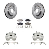Front Disc Brake Rotors And Ceramic Pads Kit With Calipers For Nissan Sentra