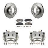 Front Brake Rotors & Ceramic Pad Kit With Calipers For Ford F-350 Super Duty F-250 4WD