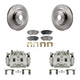 Front Disc Brake Caliper Rotors Ceramic Pad Kit For Subaru Outback WRX Legacy Tribeca B9 KC8-100641T