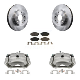 Front Disc Brake Rotors And Ceramic Pad Kit With Calipers For 2016-2018 Mazda CX-3 FWD