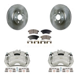 Front Disc Brake Rotor Ceramic Pad Kit With Calipers For Chevrolet Cruze Sonic Limited