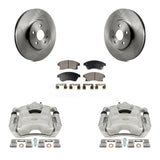 Front Disc Brake Rotors Ceramic Pad Kit With Calipers For 2013-2014 Chevrolet Sonic RS