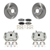 Front Disc Brake Rotors And Ceramic Pads Kit With Calipers For 2011-2015 Honda CR-Z