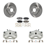 Front Brake Caliper Rotor Ceramic Pad Kit For 2004-2005 Honda Civic Si with 1.7L